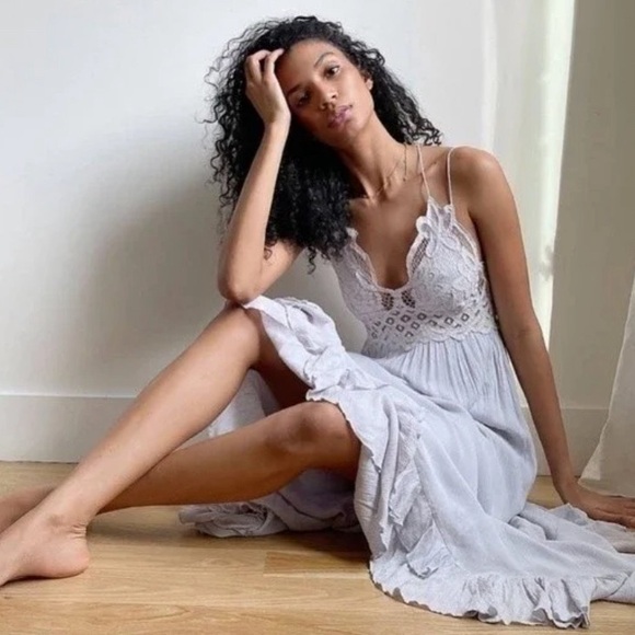 Free people bohemian maxi slip dress medium - Picture 1 of 12